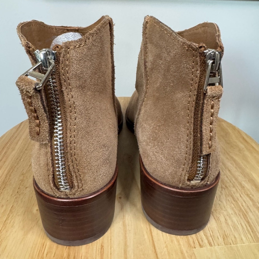 Dolce Vita Women’s Tavin Suede Zip Back Ankle Booties Tan, Size 7 - Picture 6 of 10